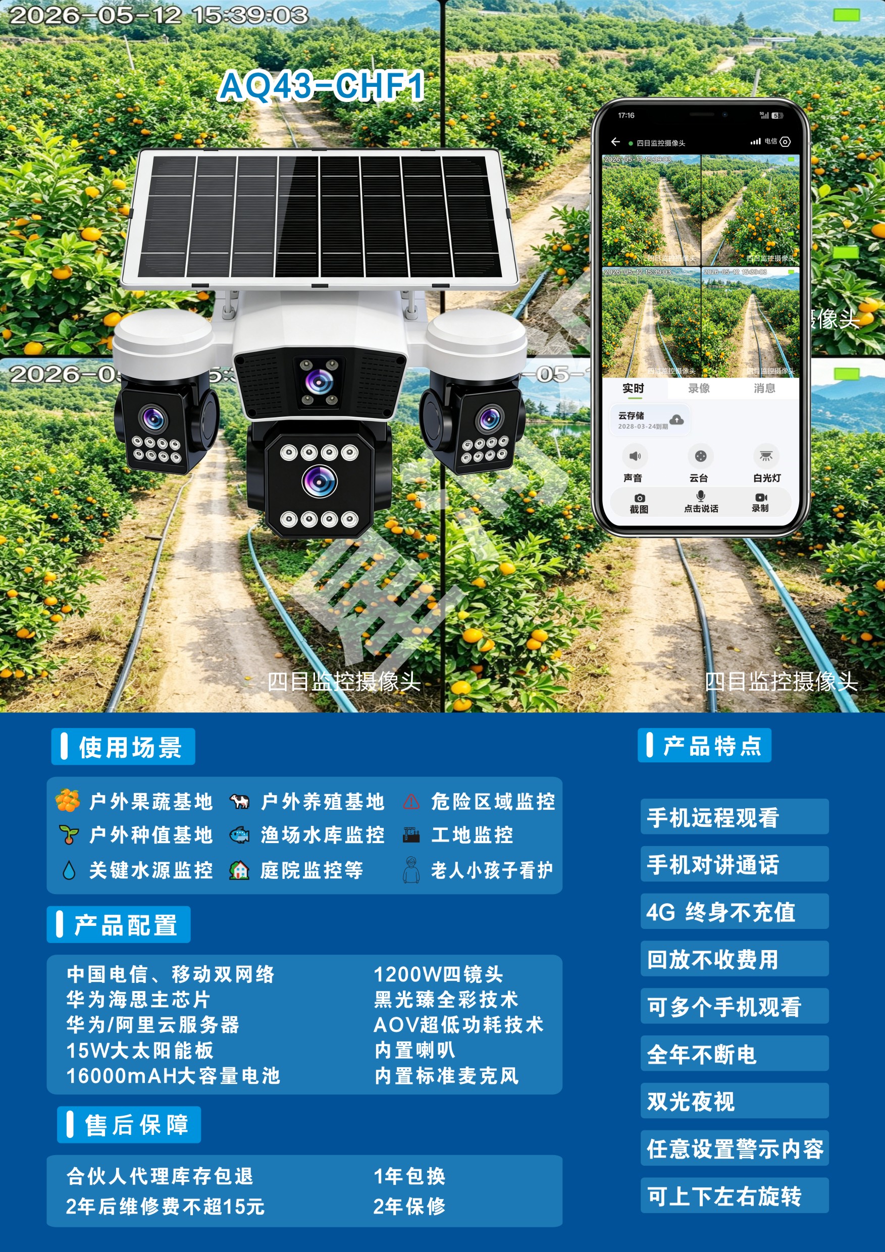 AQ43-CHF1   1200W四目双光